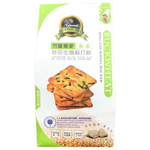 【優惠中】竹鹽生機蘇打餅-蕎麥香蔥162g