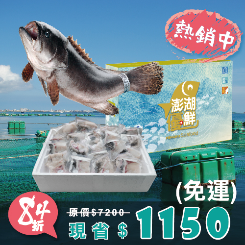 【天和鮮物X澎湖優鮮】龍膽石斑全魚分切禮盒7公斤/半尾(免運)